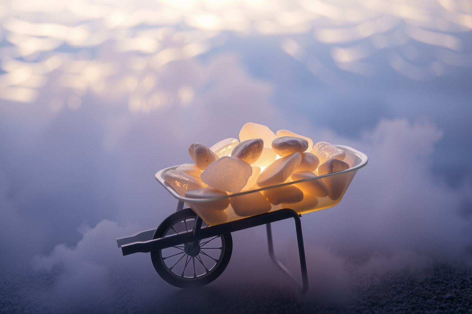 Sognare carriola piena di pietre indica fardelli emotivi da superare.