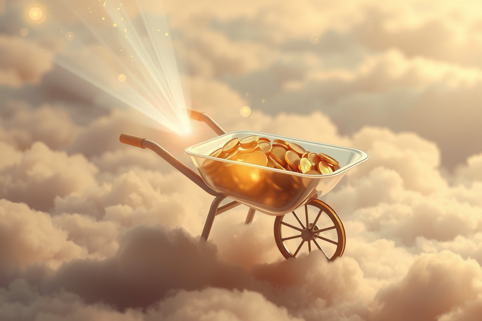 Sognare carriola piena di soldi indica prosperità imminente e successo economico.