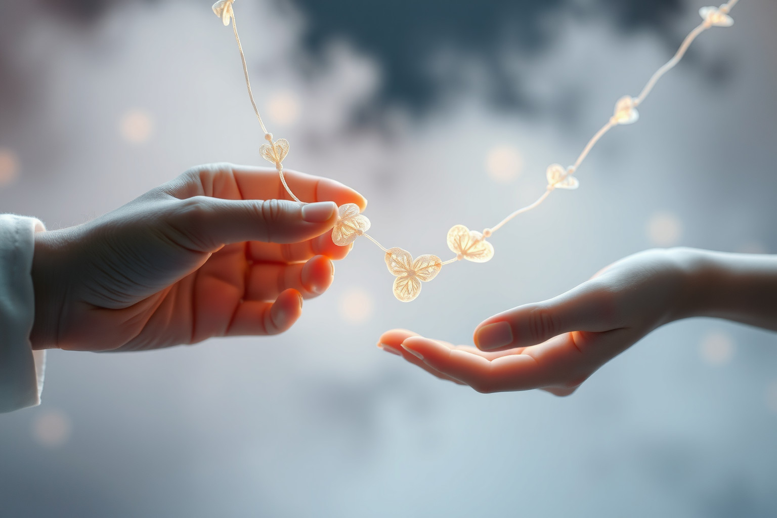 Catene leggere simboleggiano legami fragili e impegni superficiali.