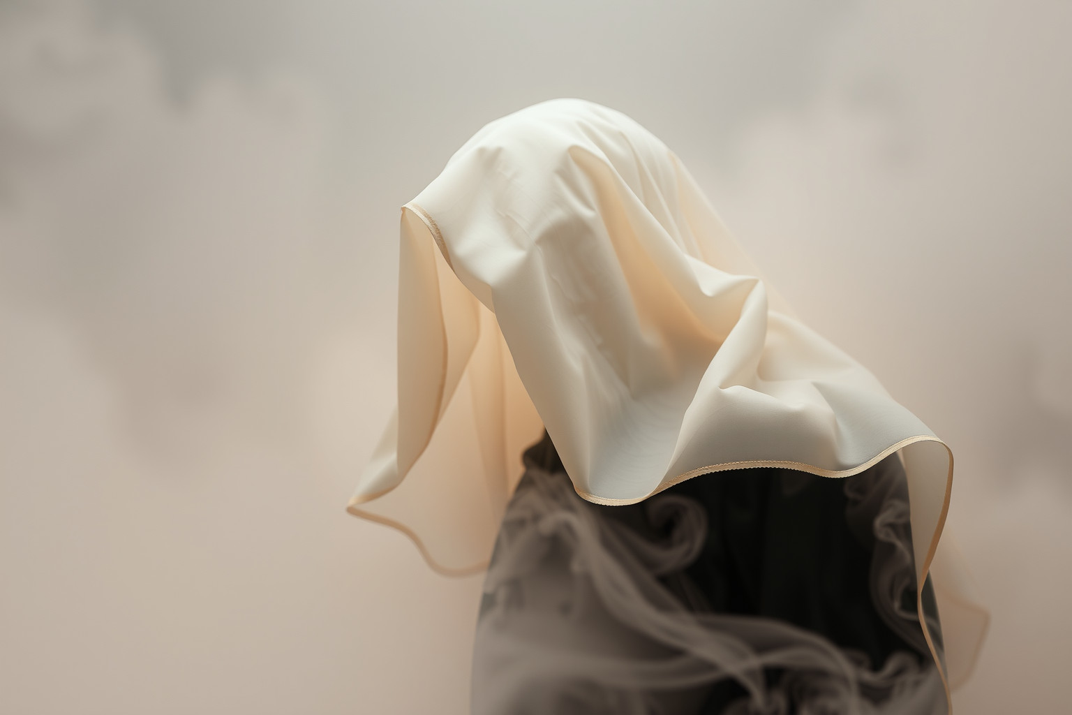 Coprire con tela cerata simboleggia protezione e segreti nascosti.