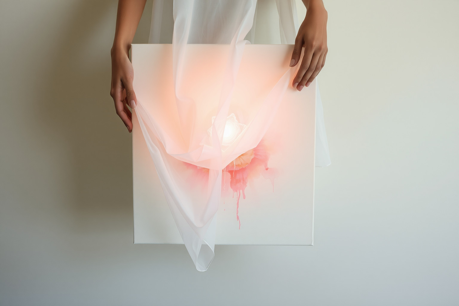 Coprire un'opera d'arte simboleggia timore di espressione personale.