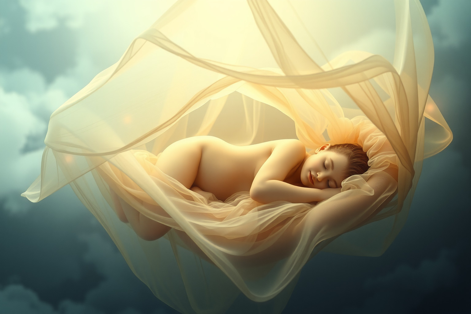 Dormire sotto un baldacchino simboleggia sicurezza e protezione interiore.