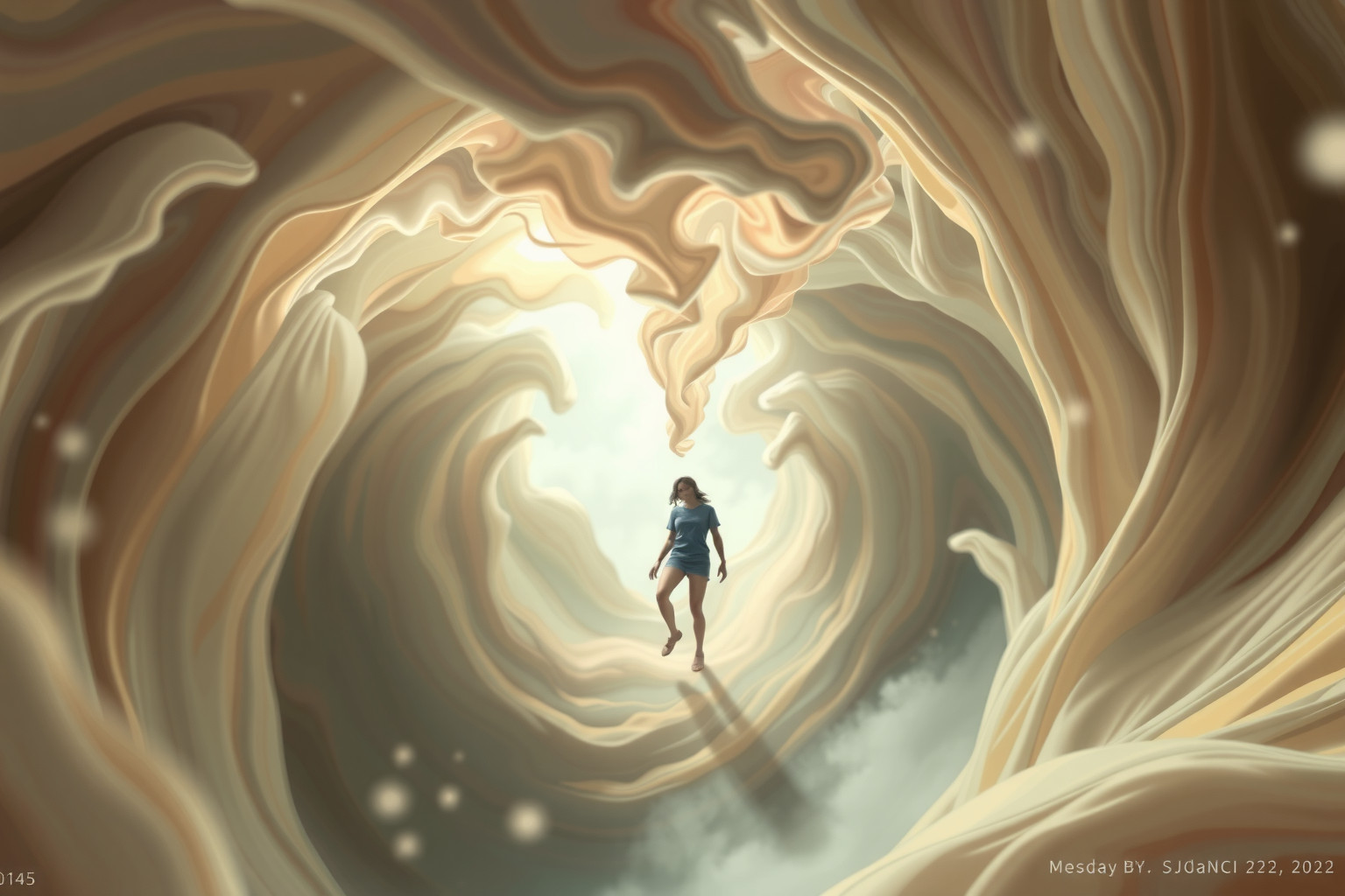 Essere risucchiati simboleggia perdita di controllo e identità personale.