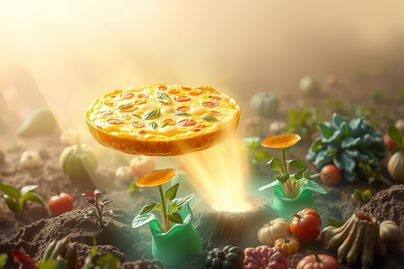 La frittata con verdure simboleggia salute e armonia naturale.