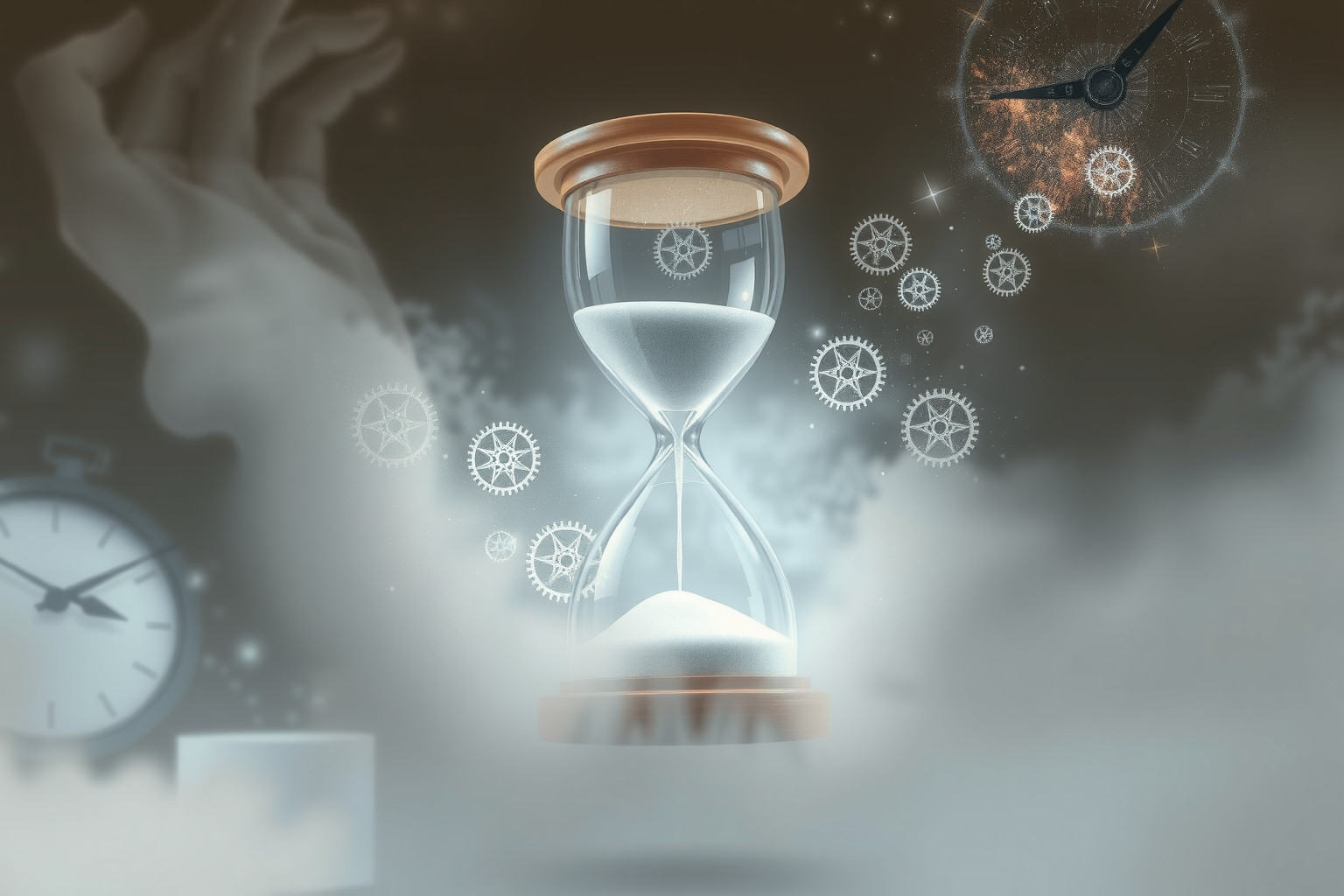 Girare la clessidra simboleggia il desiderio di fermare il tempo.