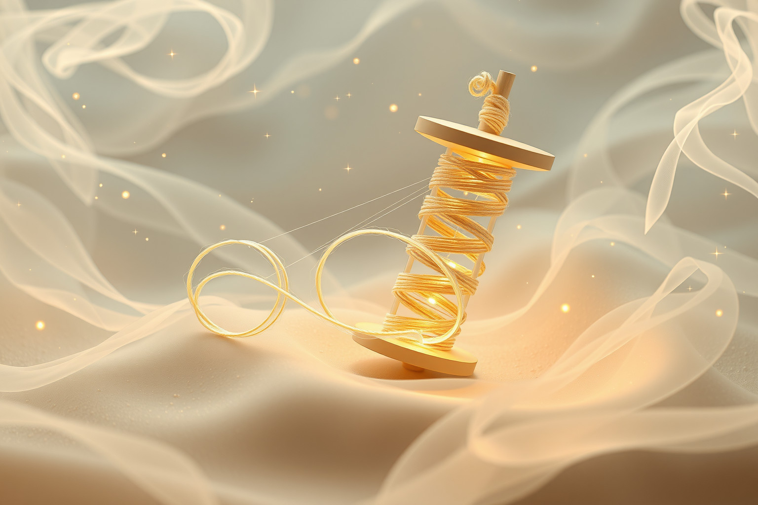 Il fuso simboleggia il filo della vita che intreccia il destino.