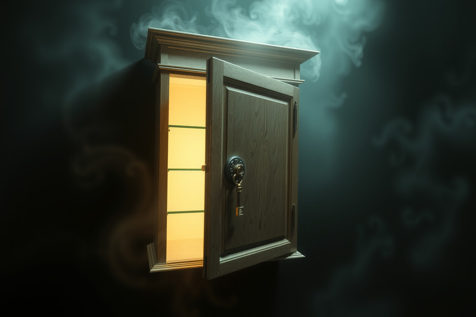 Sognare il pensile chiuso a chiave simboleggia segreti nascosti.