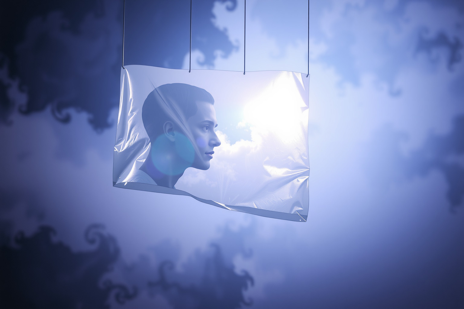 La lamiera riflettente simboleggia l’introspezione e la verità interiore.