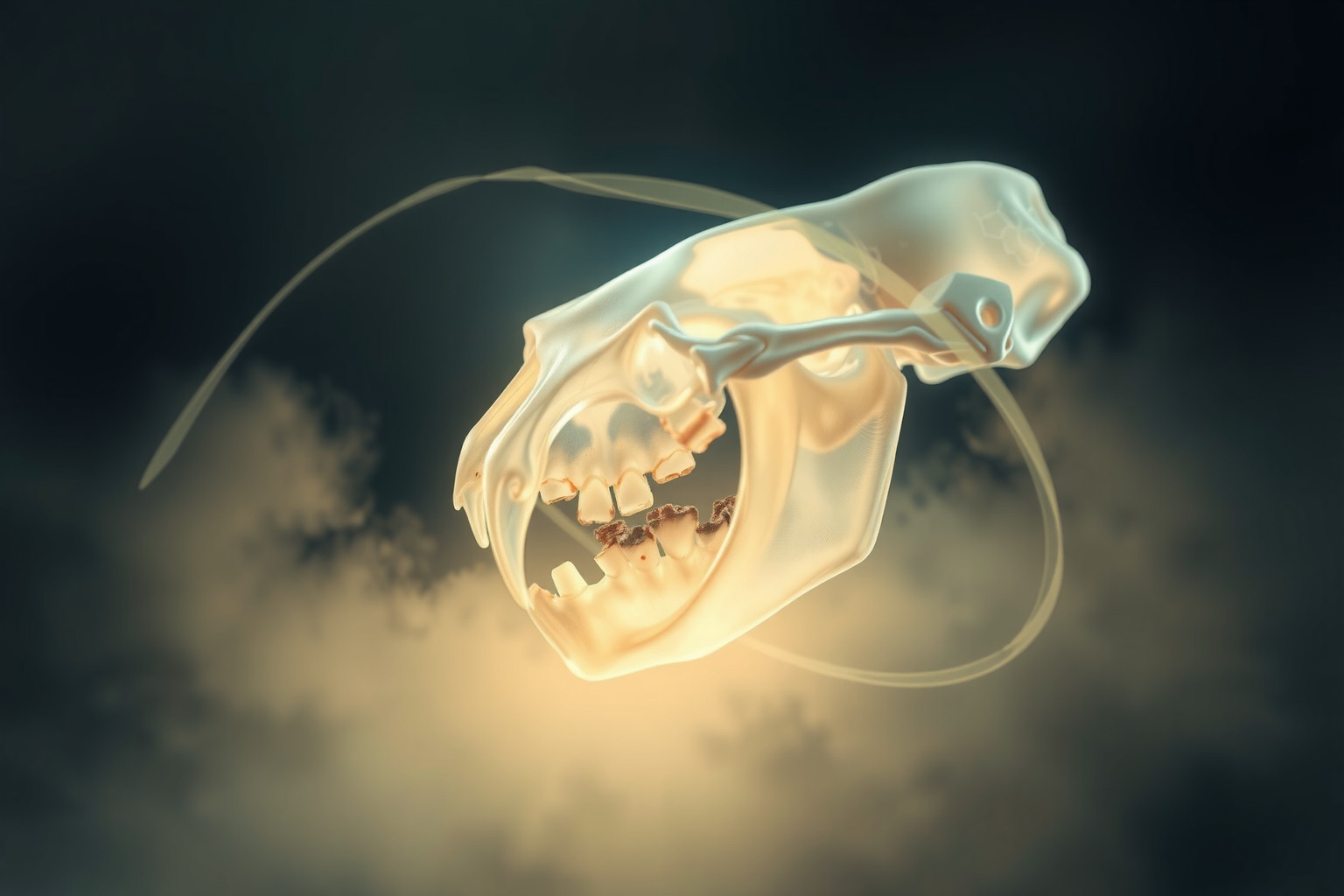 La mandibola con denti marci riflette insicurezza e problemi interiori.