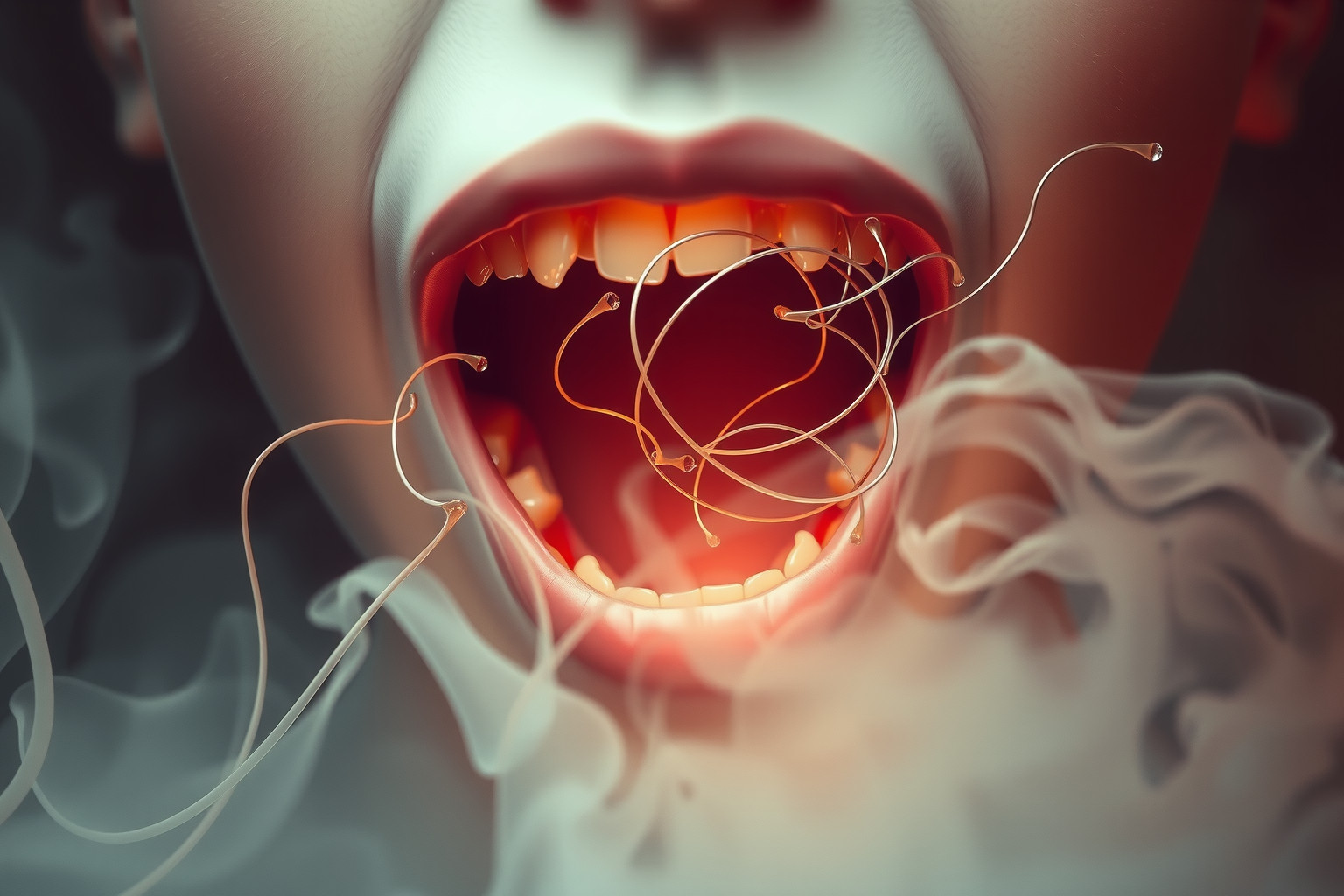 La mandibola dolorante riflette tensioni interiori e difficoltà comunicative.