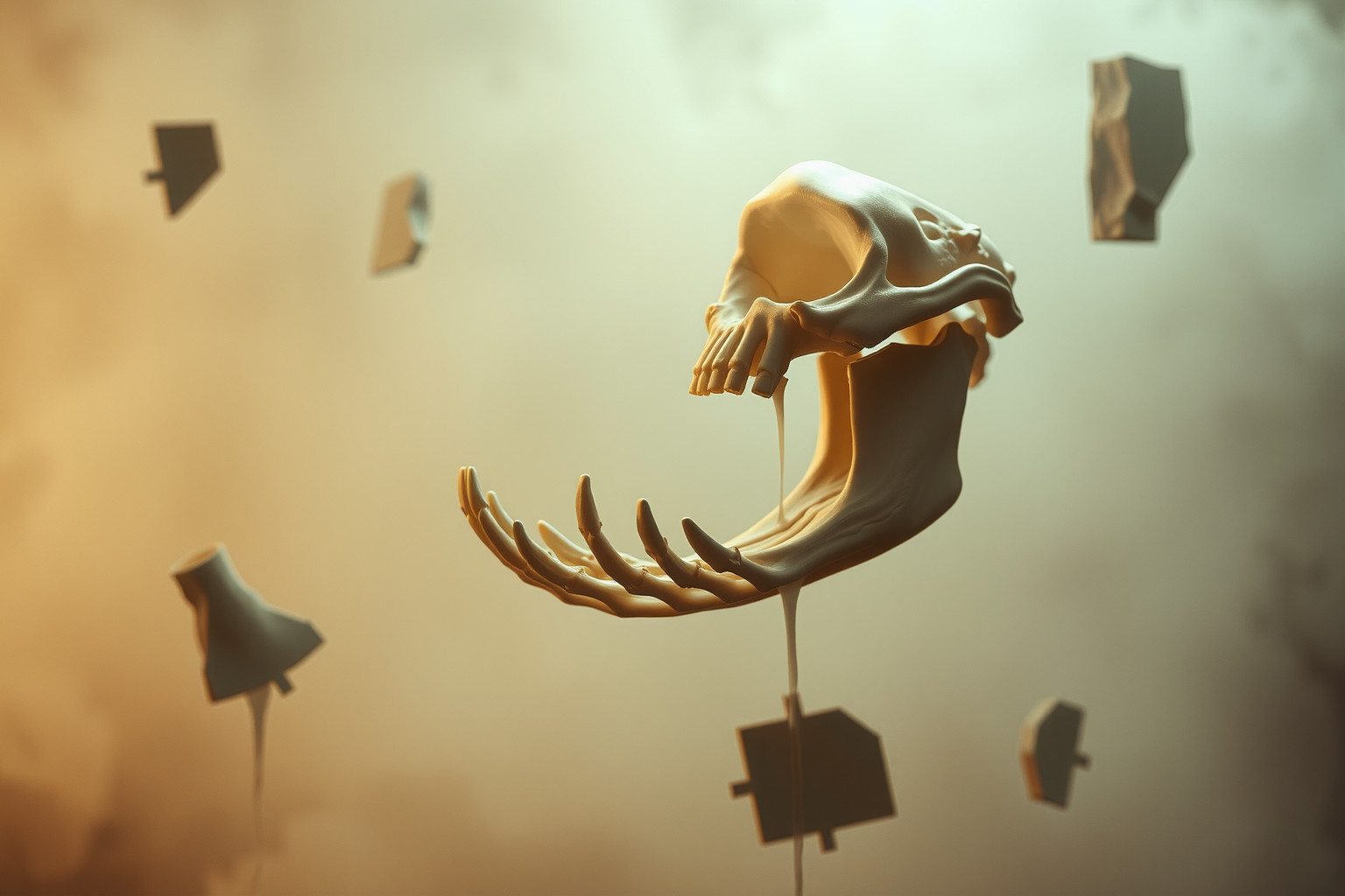 La mandibola lussata nei sogni indica insicurezza emotiva profonda.