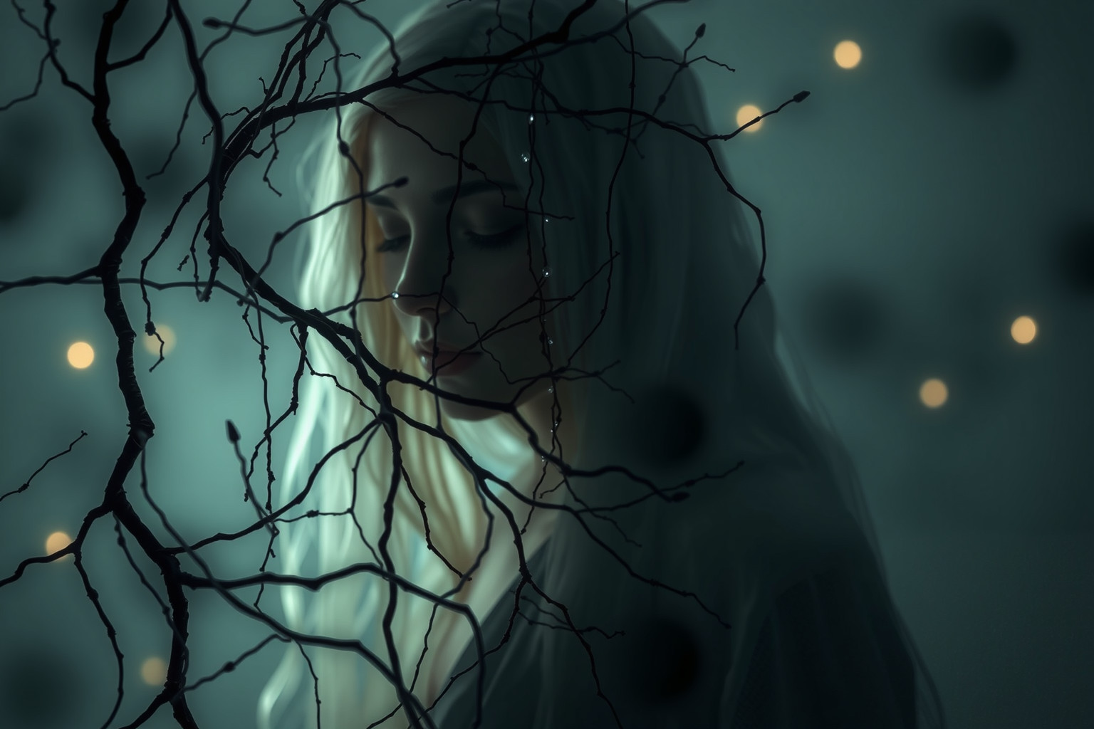 Il graticcio simboleggia difesa e timidezza interiore nascosta.