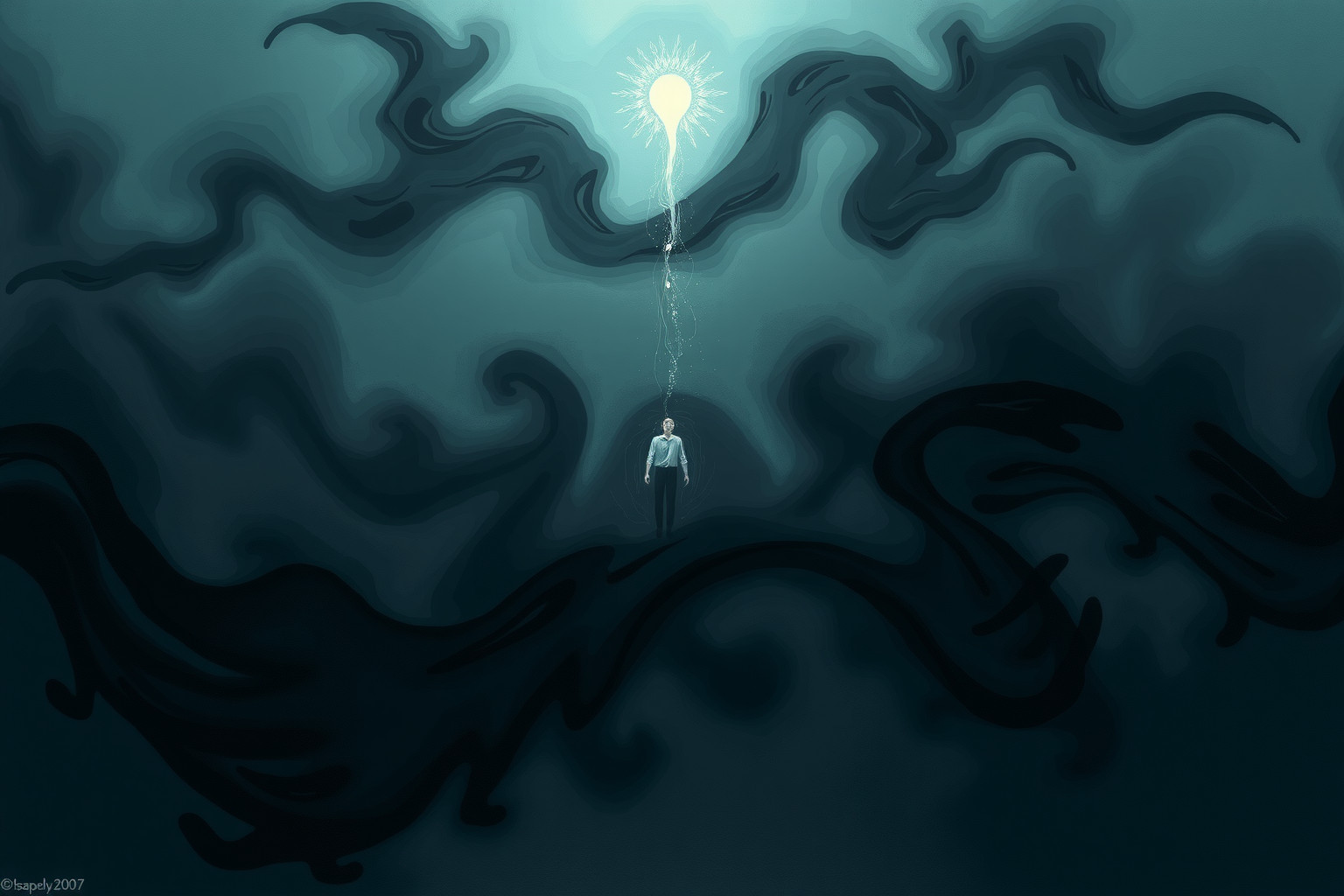 Nuotare in acque reflue simboleggia superare difficoltà interiori profonde.