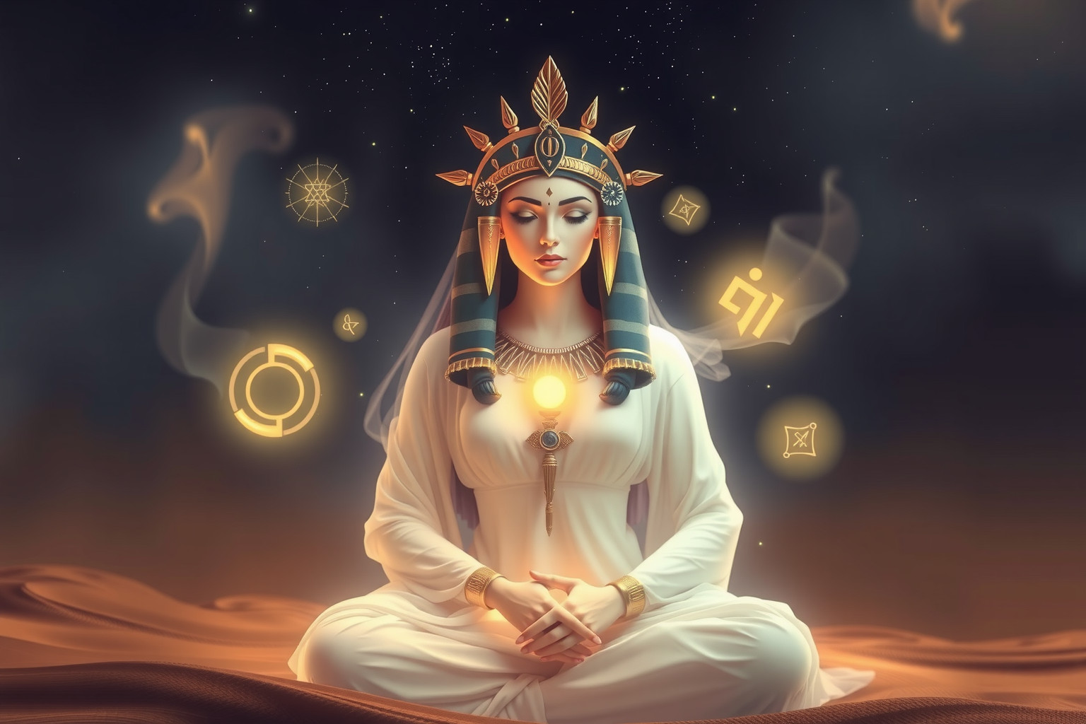 Parlare con Cleopatra simboleggia saggezza e guida interiore profonda.