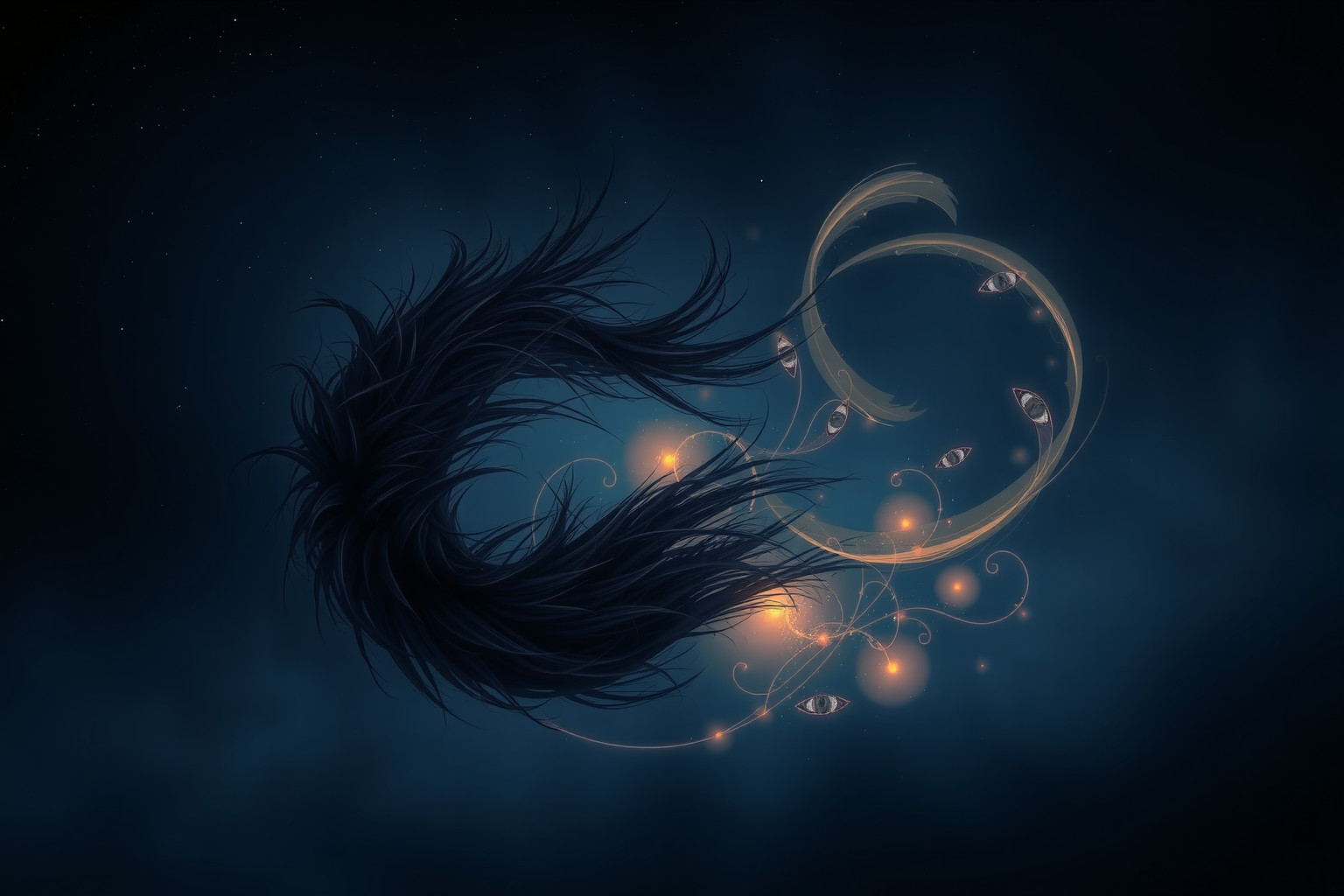 Il pelo di gatto nero nei sogni simboleggia intuizione e mistero.