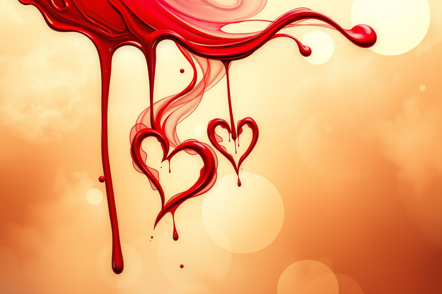 Il pennello intinto nel rosso simboleggia emozioni intense e contrastanti.