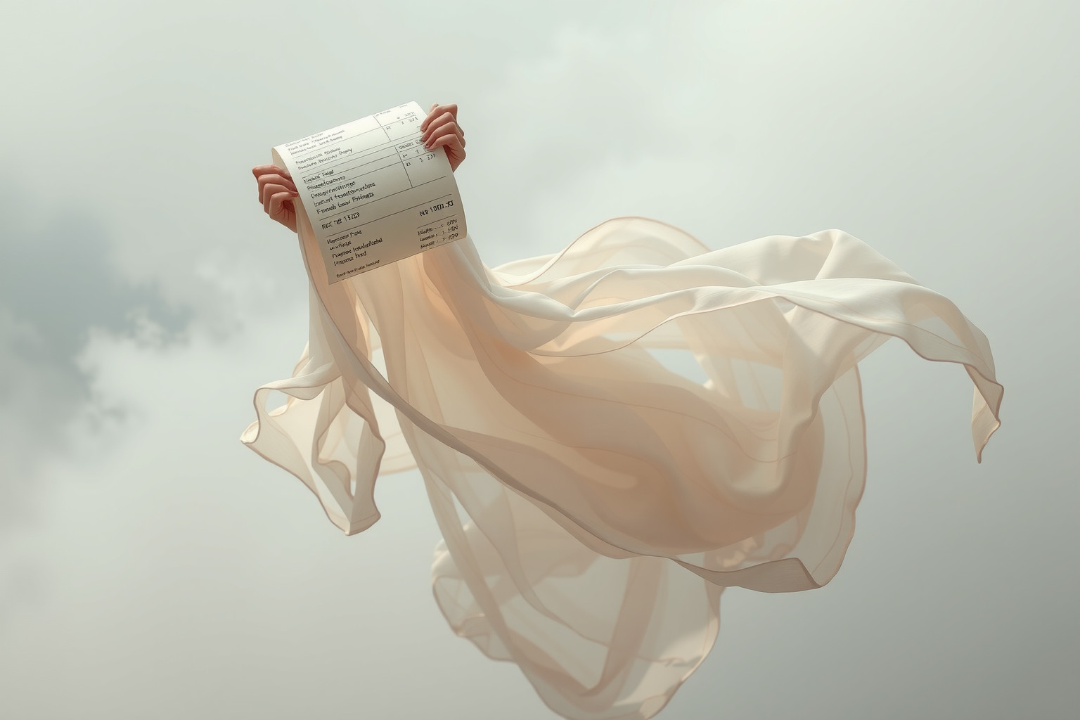 La ricevuta di vestiti simboleggia la conferma dell’identità personale.