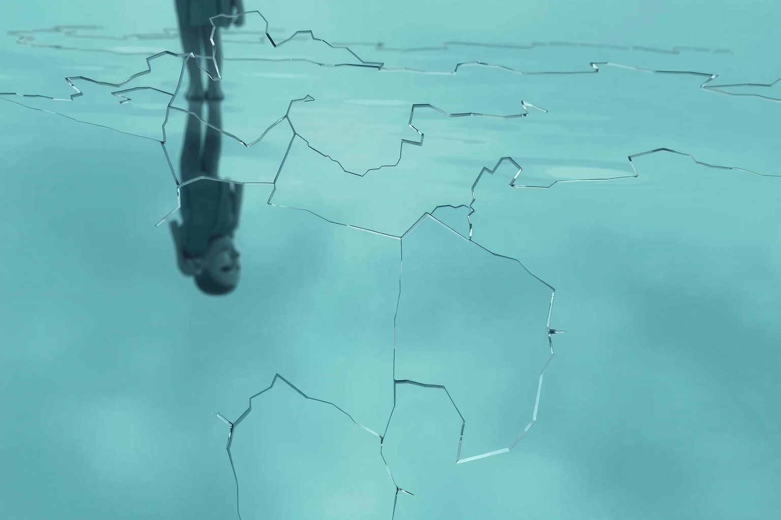 La perdita del riflesso simboleggia crisi d’identità e insicurezza profonda.