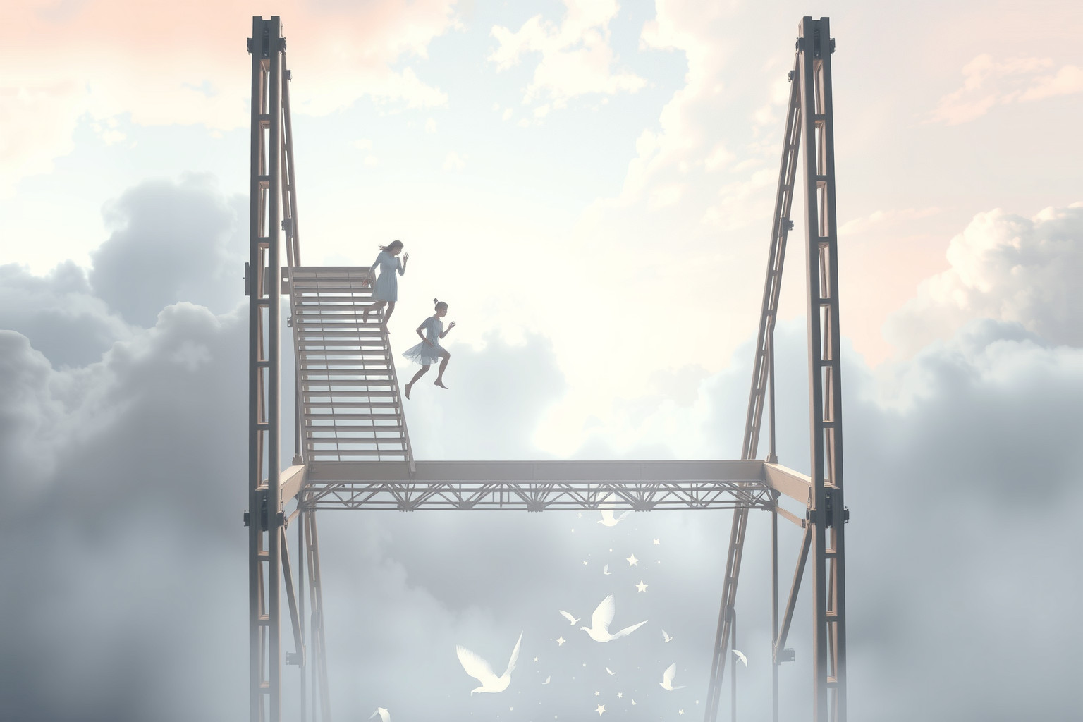 Scalare un’impalcatura riflette progresso incerto nella carriera lavorativa.