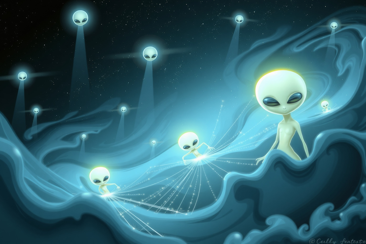 Sognare alieni riflette il desiderio umano di comunicare con l’ignoto.