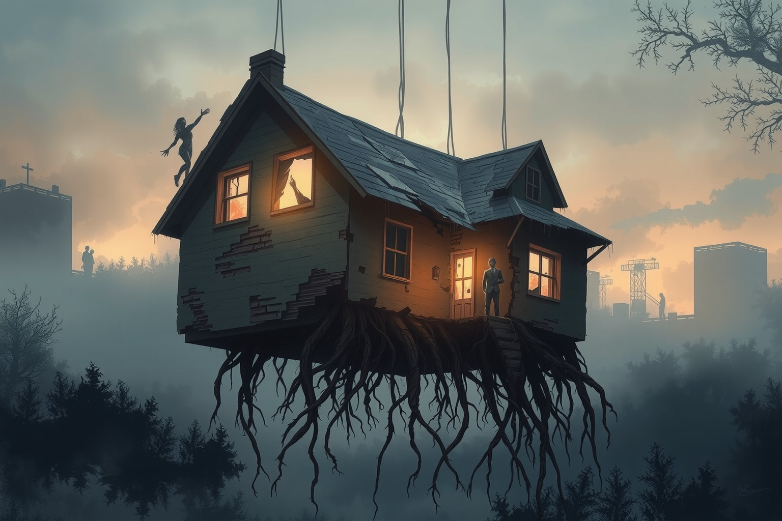Sognare case fatiscenti riflette ansie profonde sul futuro incerto.