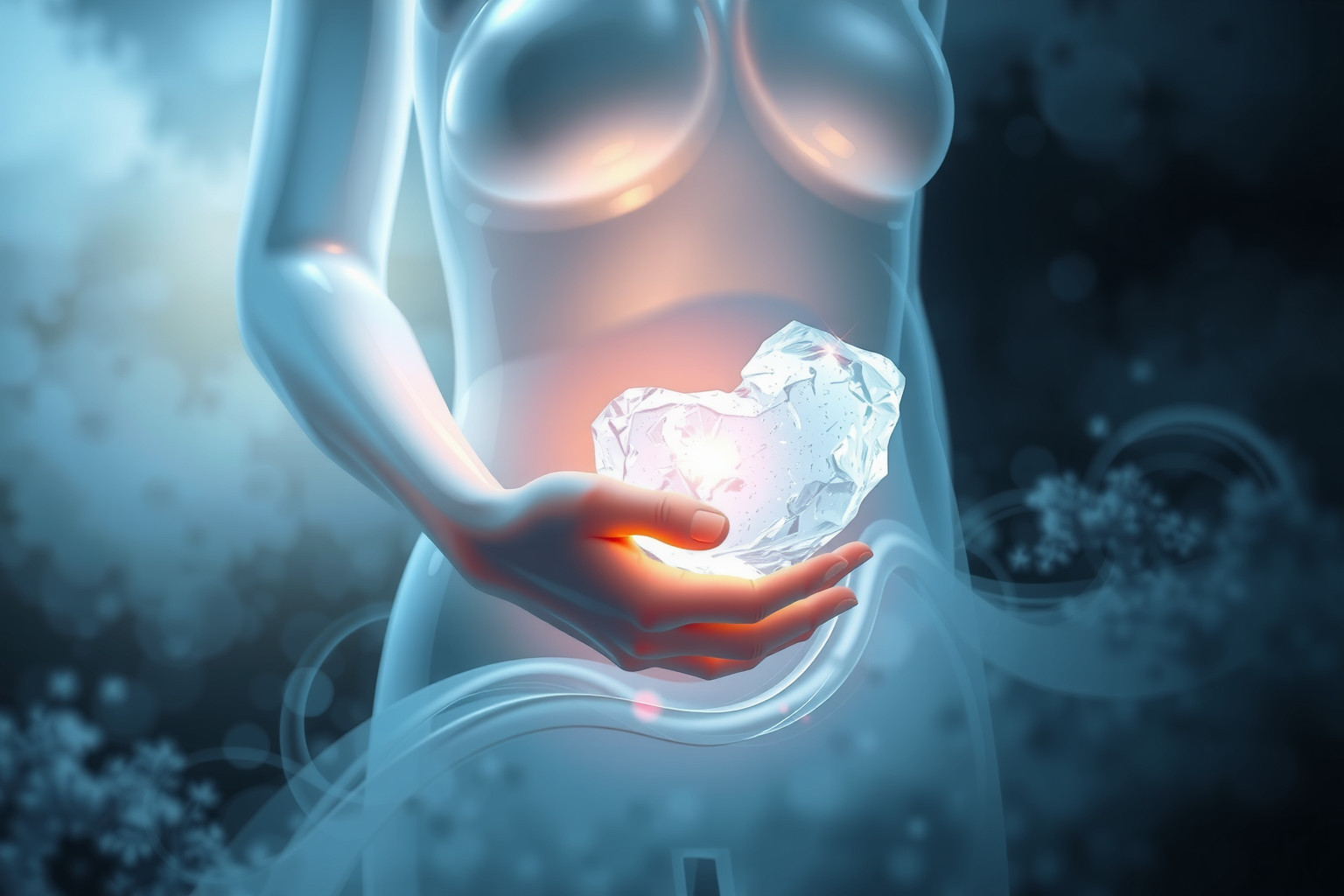 Sognare l'impacco di ghiaccio sullo stomaco indica bisogno di calma.