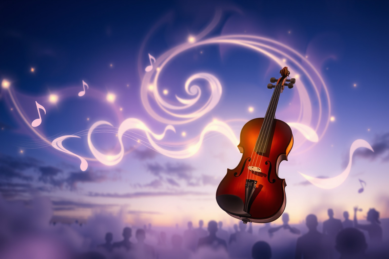 Sognare un concerto per violino simboleggia armonia e emozioni profonde.