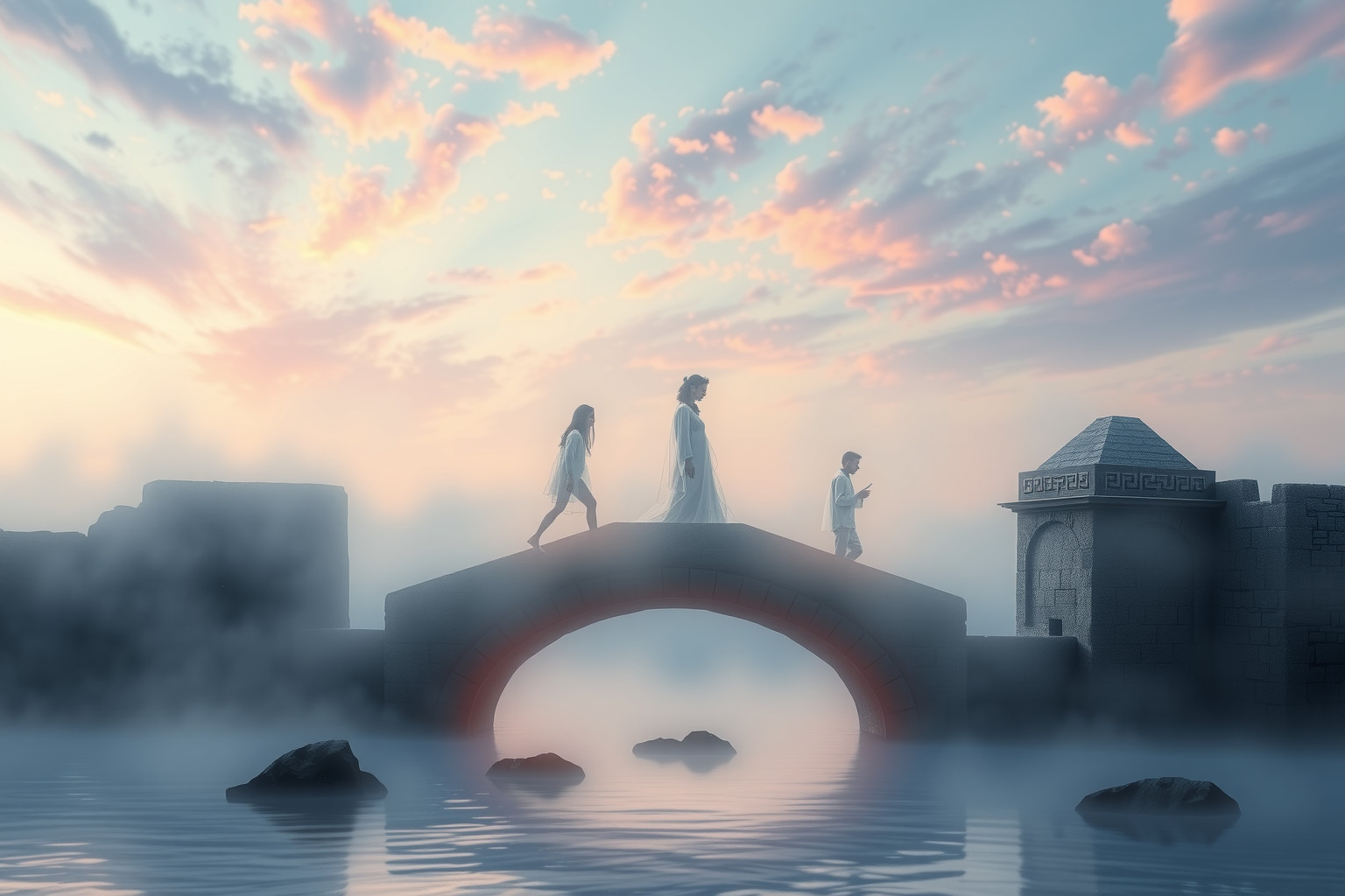 Attraversare un ponte scozzese antico simboleggia il passaggio emotivo.