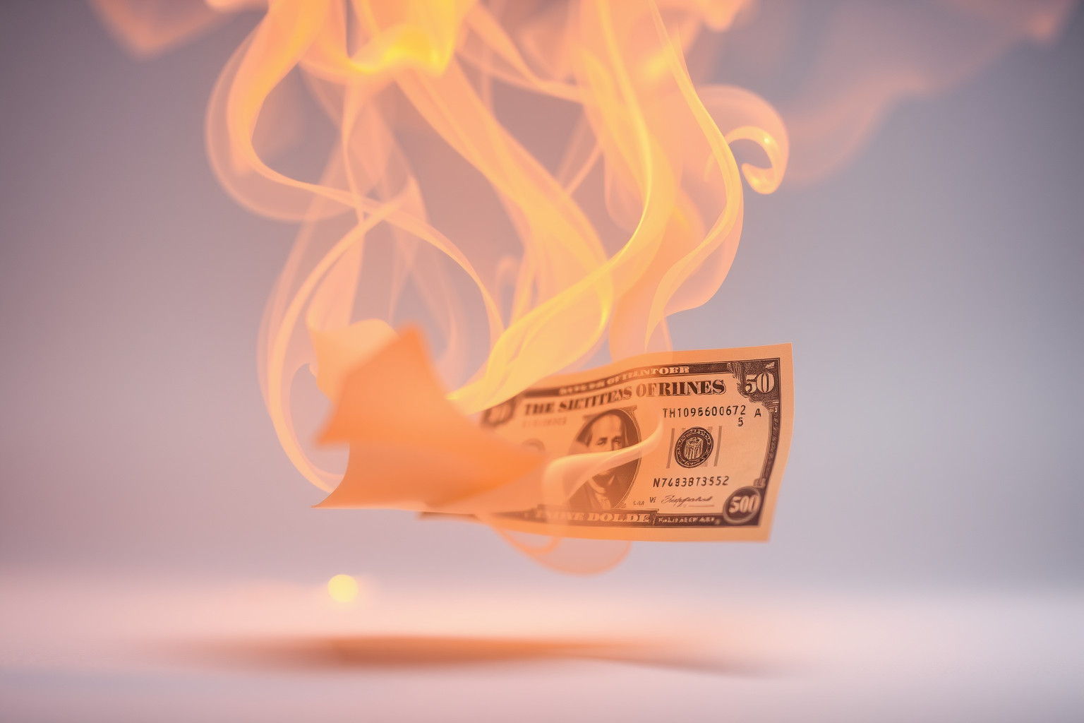 Sognare di bruciare denaro indica perdita di valori o opportunità.