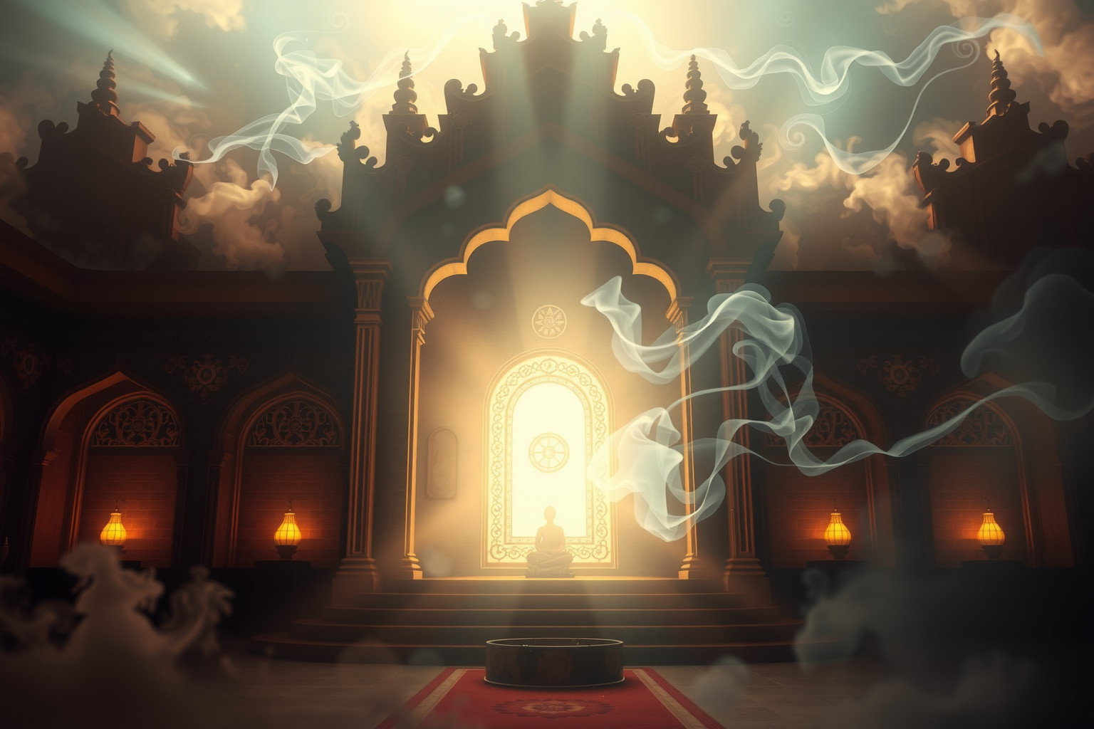 Sognare incenso in tempio simboleggia purificazione e spiritualità profonda.