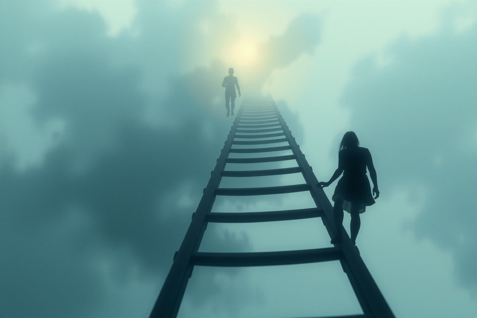 Sognare di cadere da una scala riflette ansia e insicurezza interiori.