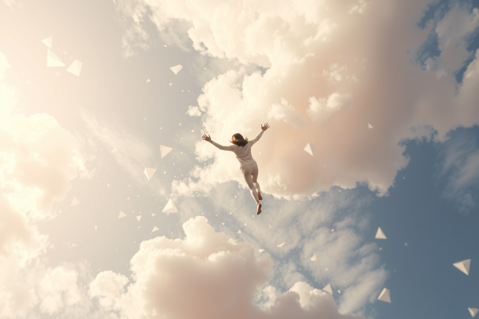 Sognare di cadere da un'altezza simboleggia paura e insicurezza.