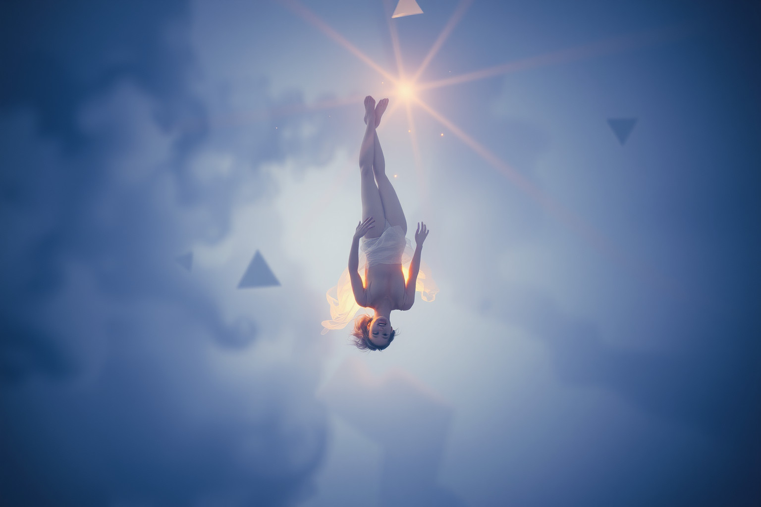 Sognare cadute in verticale indica paura di perdere controllo personale.