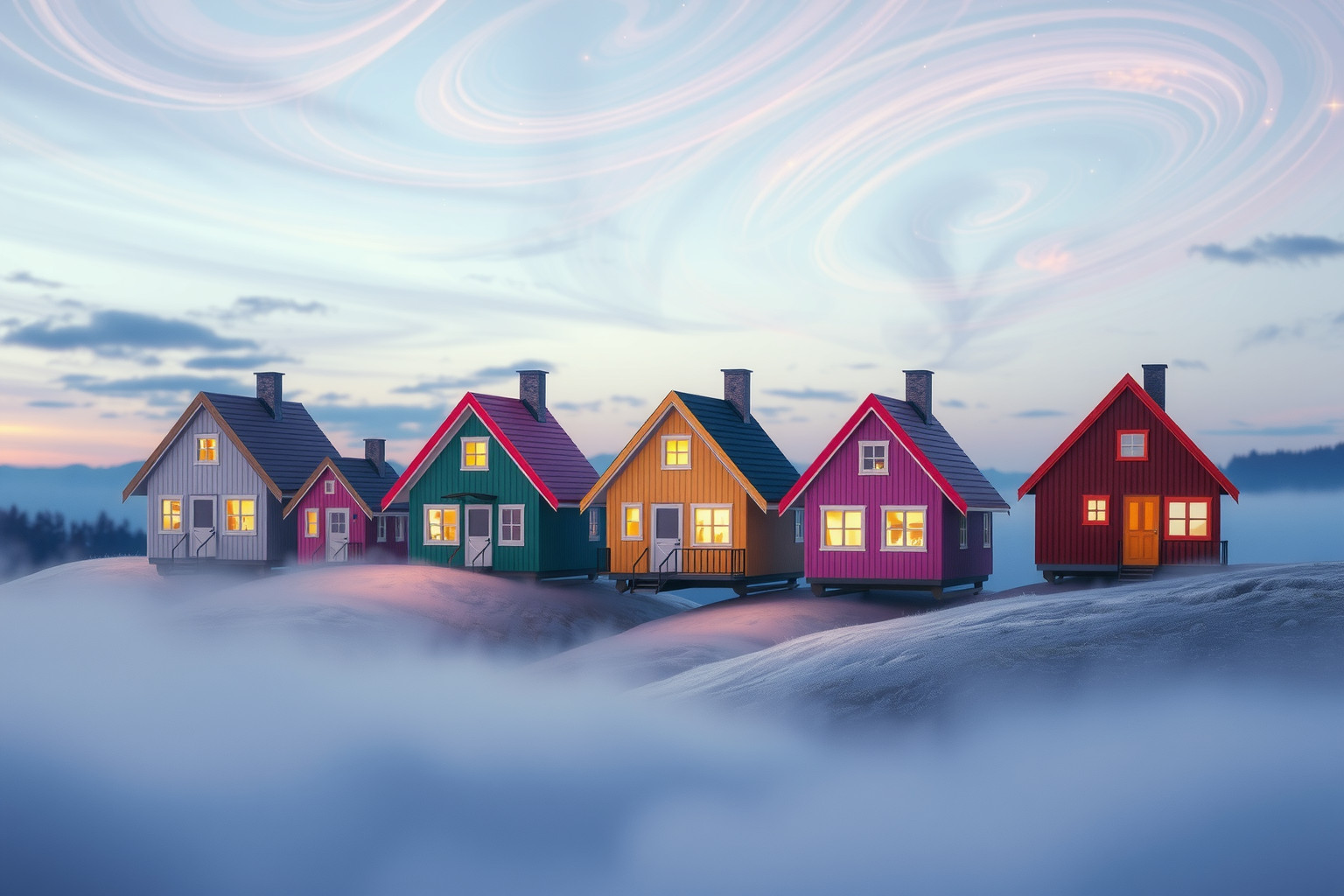 Sognare case colorate simboleggia gioia e nuove opportunità nordiche.