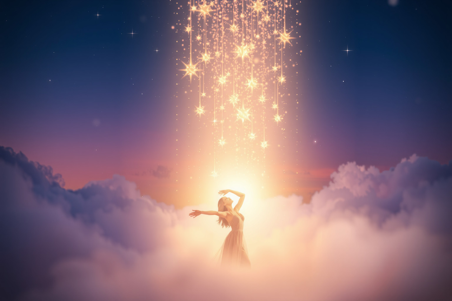 Sognare di danzare sotto stelle simboleggia nuovi inizi magici.