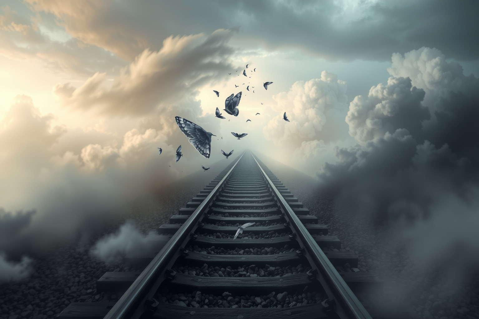 Sognare deragliamento per maltempo riflette paure di controlli persi.