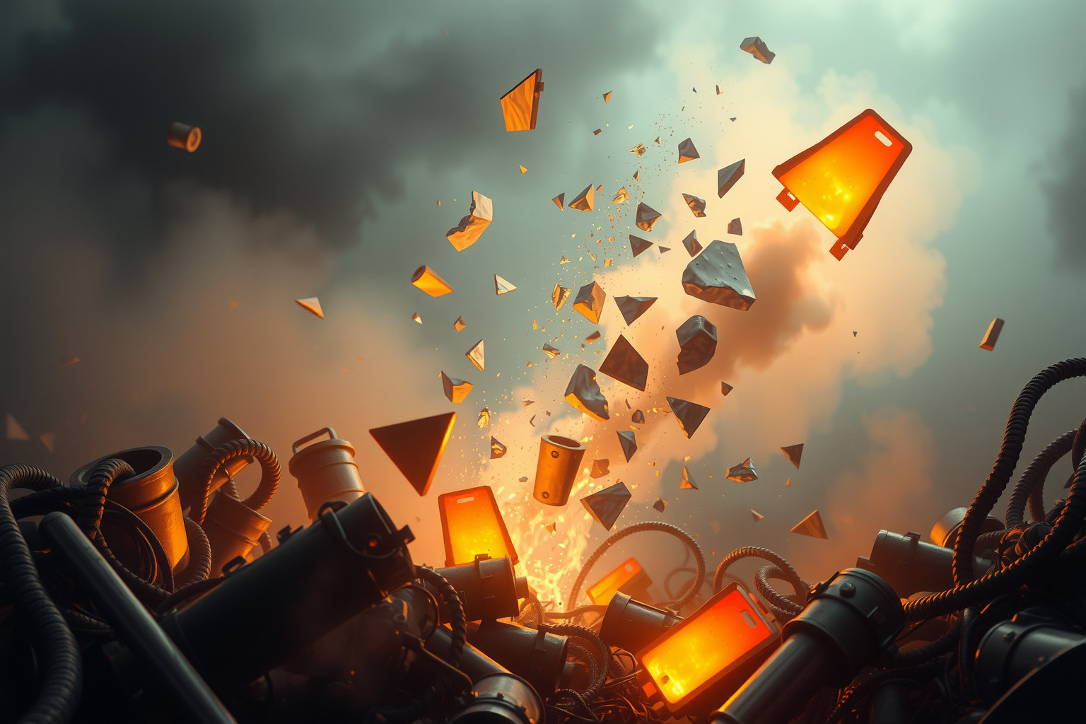 Sognare di distruggere rottami rappresenta liberazione da rabbia repressa.