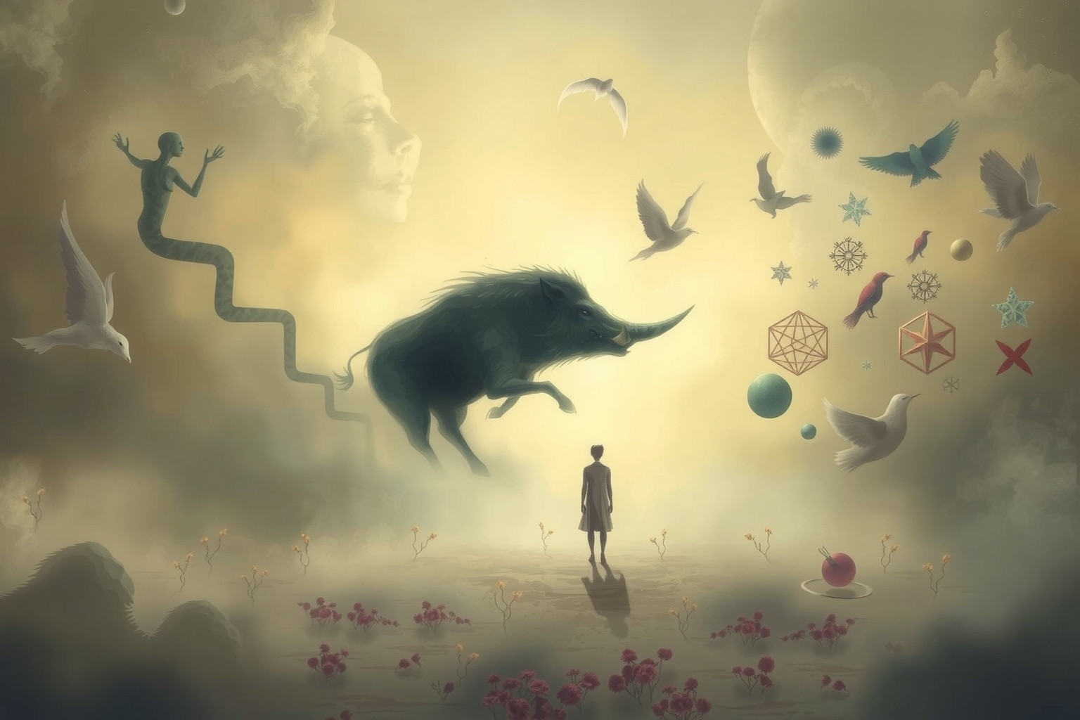 Sognare l’attacco di un cinghiale simboleggia paure interiori nascoste.