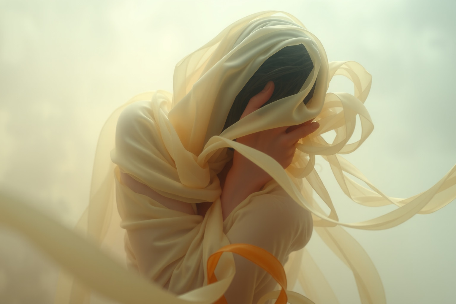 Sognare soffocati da una manteilla simboleggia ansia opprimente.