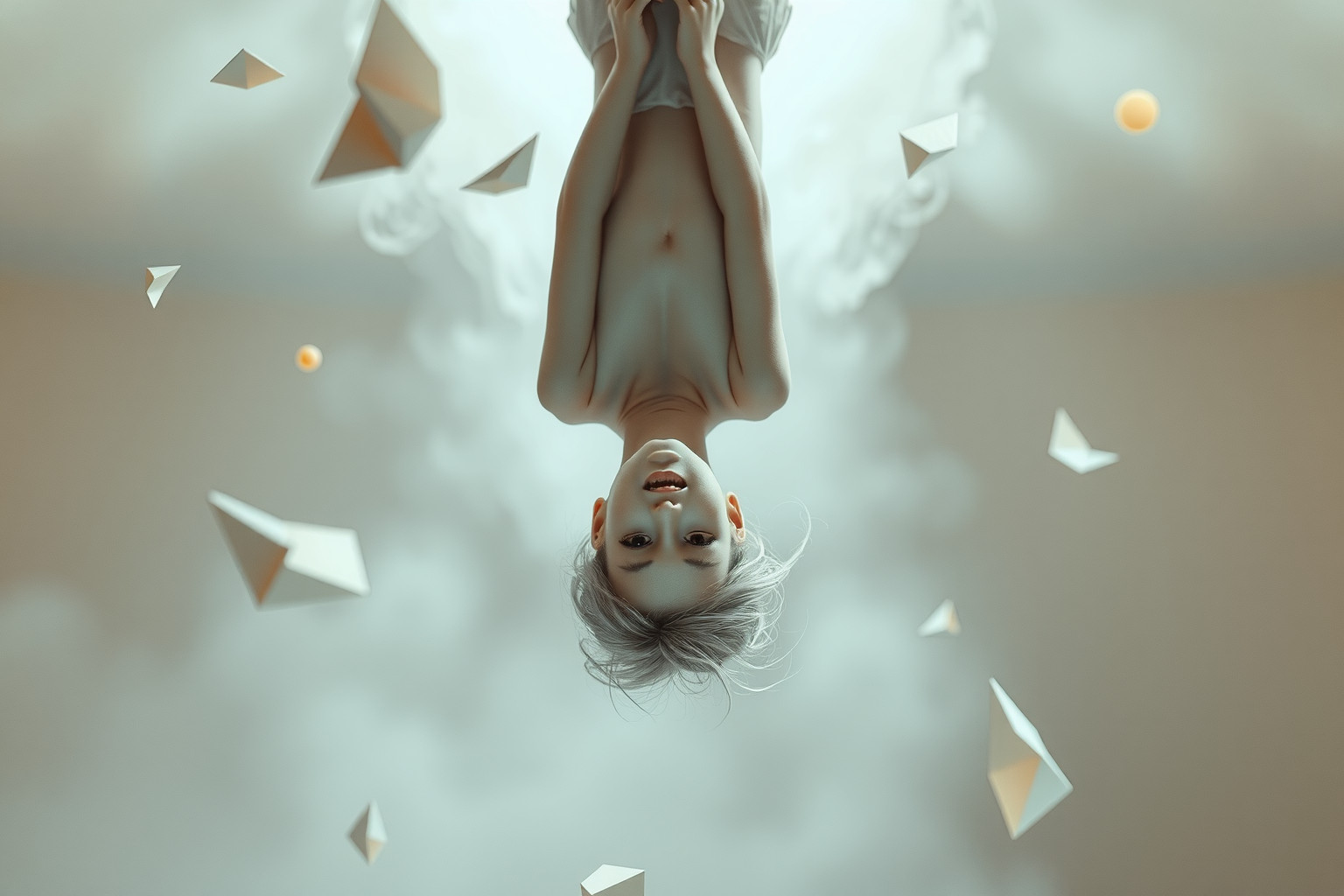 Sognare la verticale e disagio riflette insicurezza nel controllo personale.