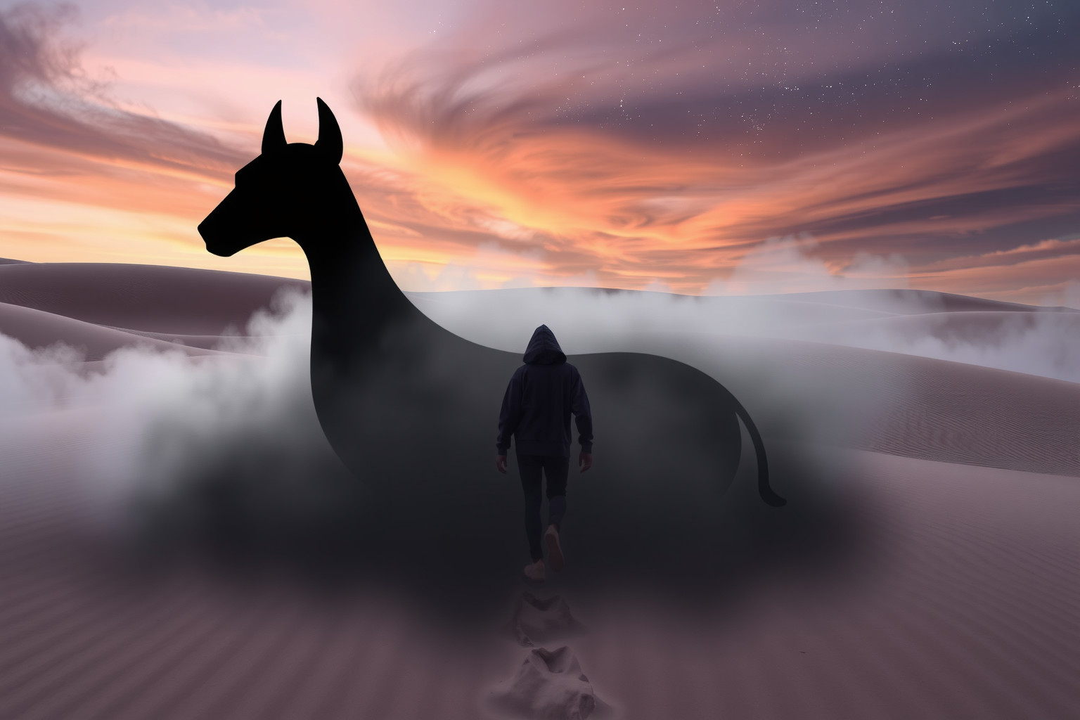 Sognare di fuggire dalla Sfinge simboleggia paura di enigmi irrisolti.