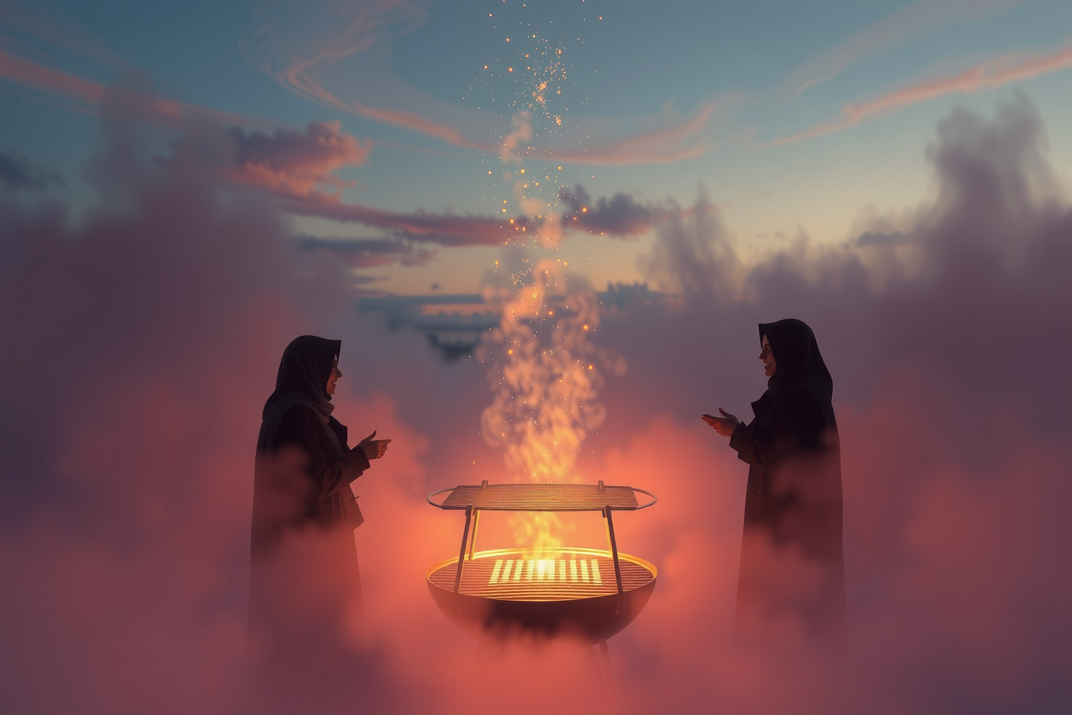 Sognare grigliare con sconosciuti indica nuove connessioni sociali in arrivo.