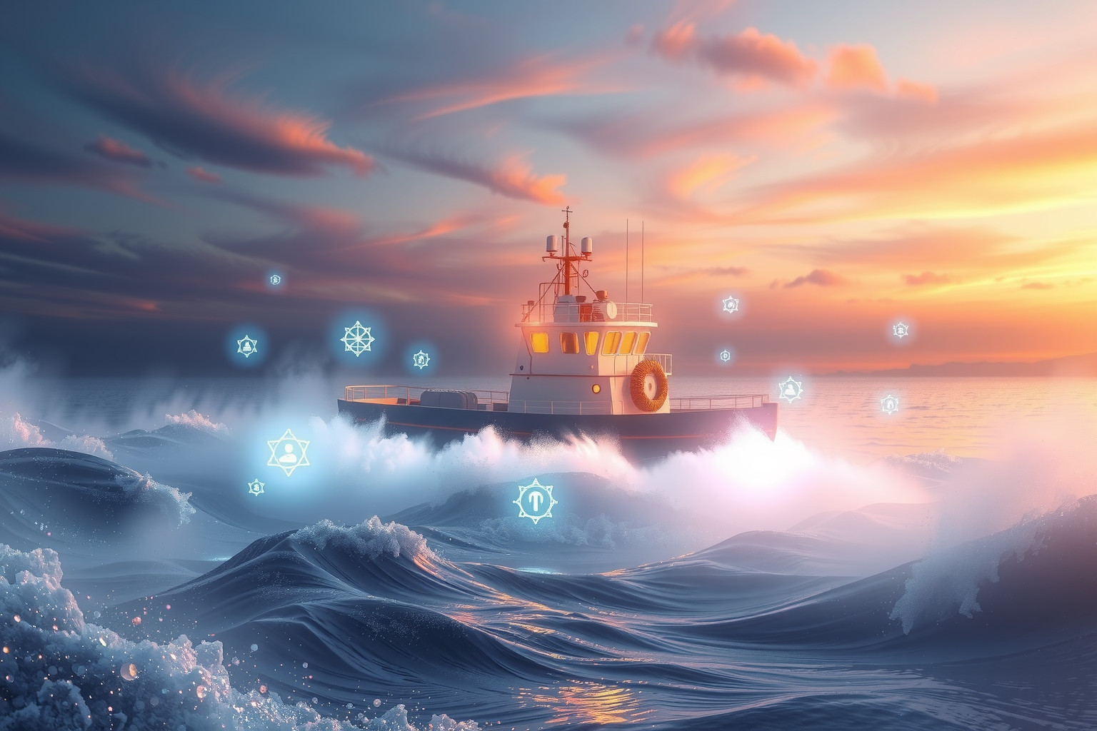 Sognare un rimorchiatore guida indica forza nel superare ostacoli.