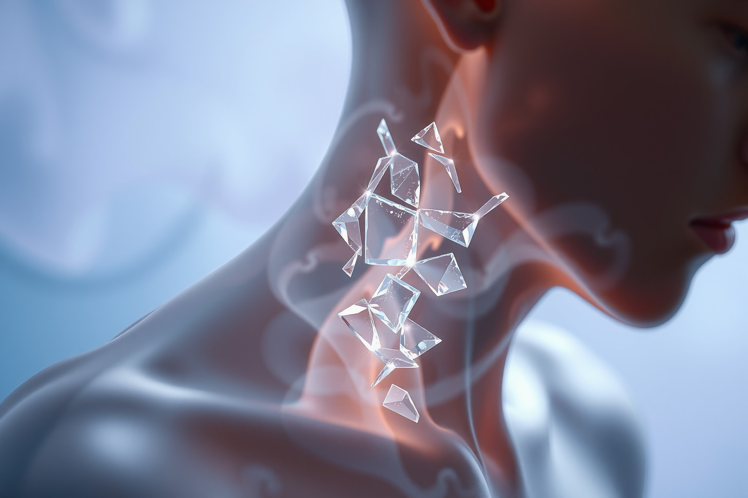 Sognare schegge di vetro indica fragilità emotiva o conflitti interiori.