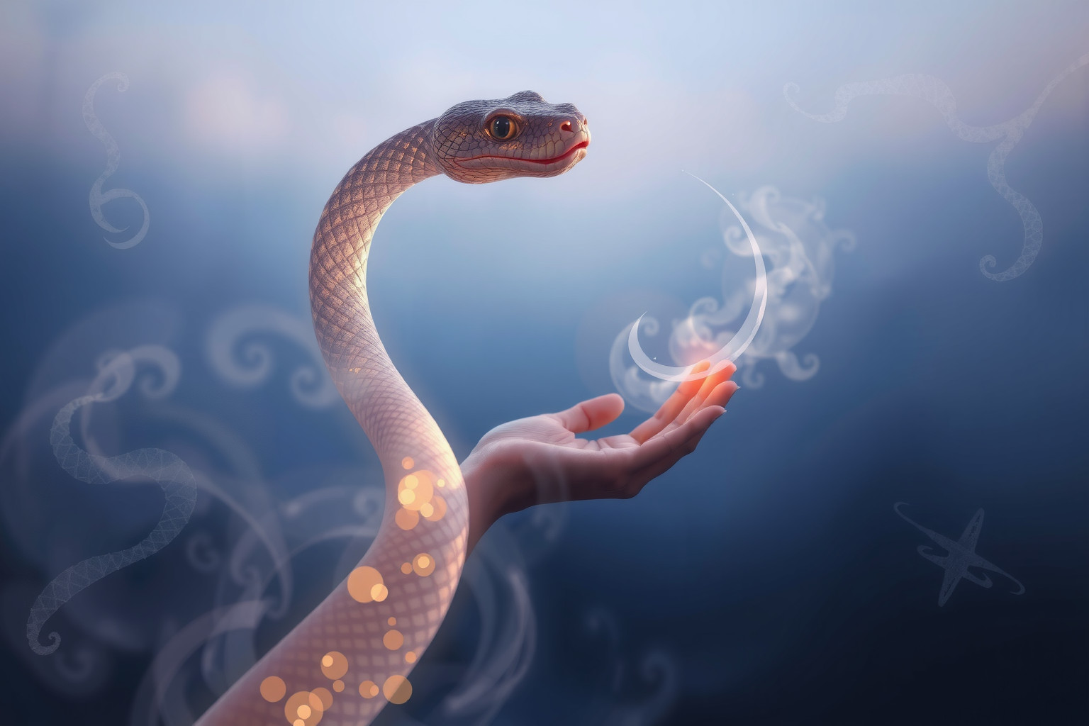 Sognare di leccare un serpente simboleggia pericolo e tentazione nascosti.