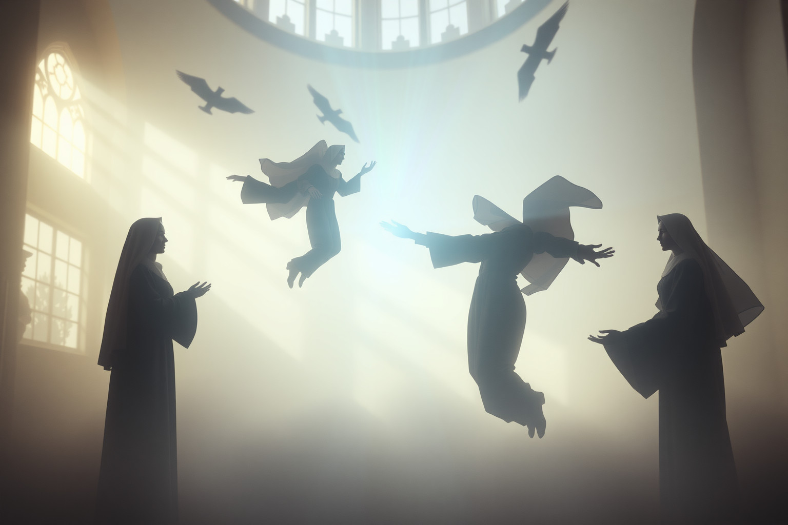 Litigare in un monastero di suore indica conflitti interiori nascosti.