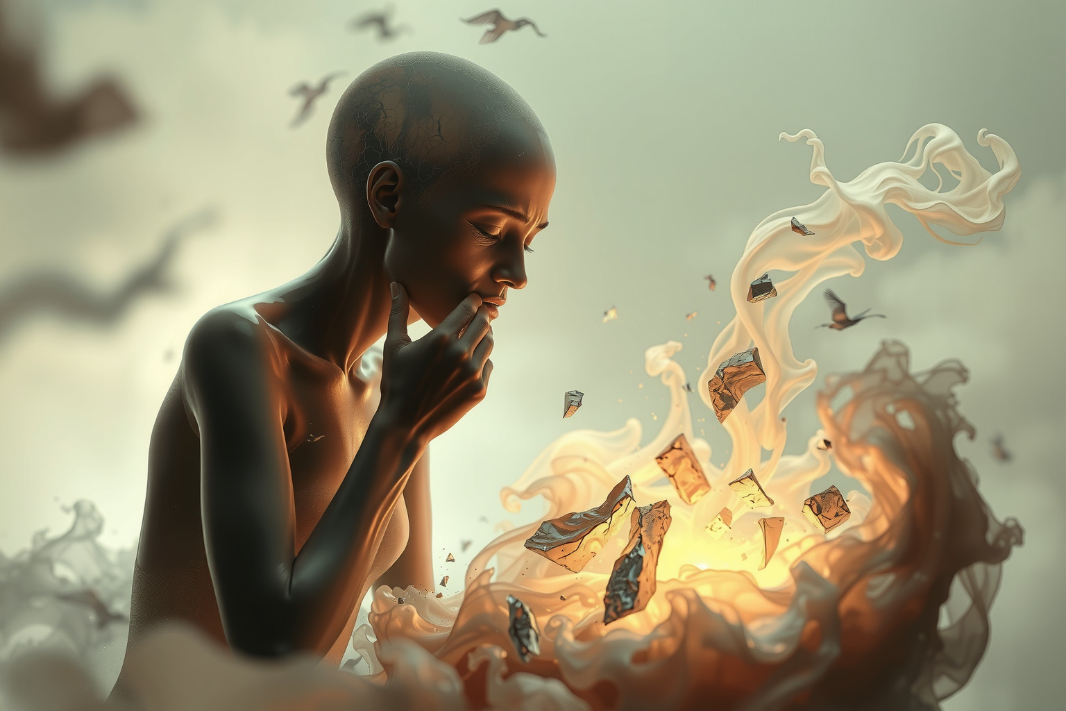 Sognare di mangiare metallo riflette lotta interna e autoinganno.