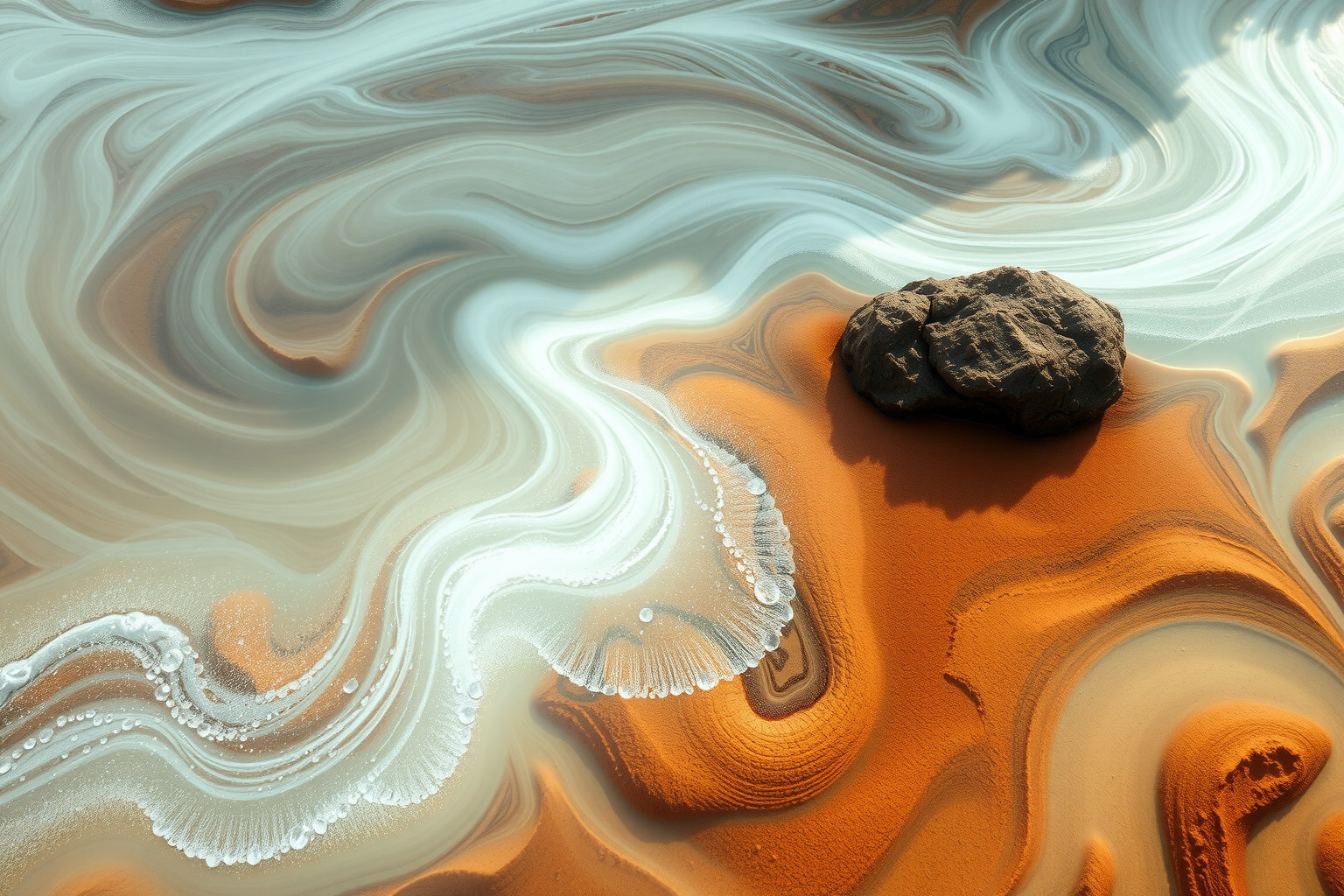 Sognare acqua e terra mescolate simboleggia instabilità emotiva imminente.