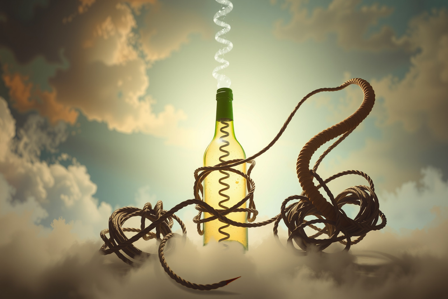 Sognare il cavatappi bloccato simboleggia sfide emotive complesse.