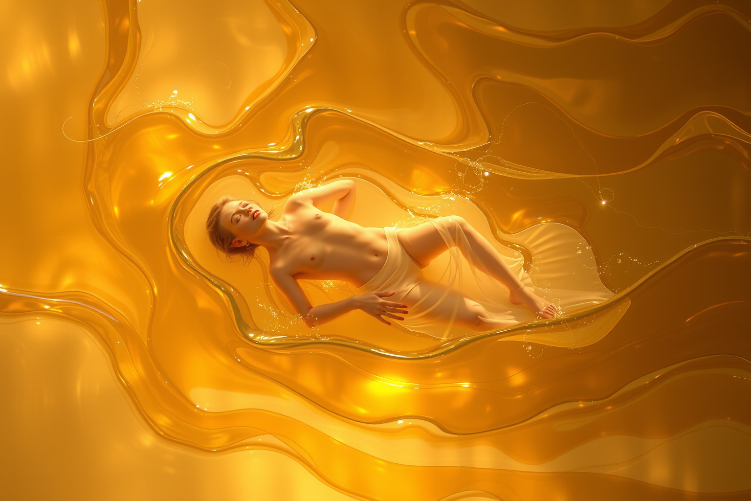 Sognare di nuotare nella terebentina simboleggia trasformazione e purificazione interiore.